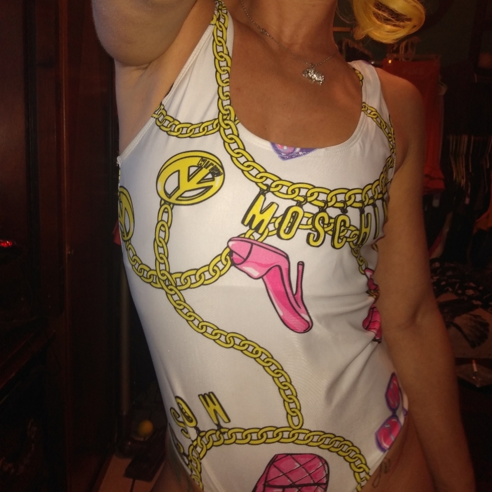 Sexy Trendy Chain Print Bathing Suit